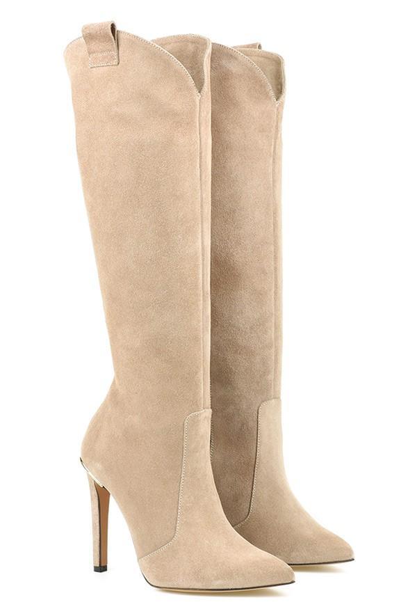 Sara | Premium Suede High Heel Boots